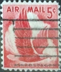 Stamps United States -  Scott#C50 , intercambio 0,20 usd. 5 cents. 1958