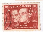 Stamps Austria -  Franz Gruber  Josef Mohr