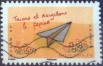 Stamps France -  Scott#xxxxi , intercambio 0,50 usd. L.Verte 20 gr. 2014