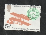 Sellos de Europa - Reino Unido -  726 - Centº del U.P.U., Primer correo aéreo