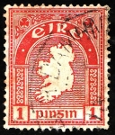 Stamps Europe - Ireland -  Mapa de Irlanda