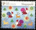 Stamps Singapore -  Navidad 2008