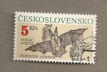 Sellos de Europa - Checoslovaquia -  Animales protegidos, Murciélago