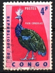 Stamps Democratic Republic of the Congo -  PAVO  REAL  CONGOLEÑO