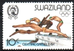 Stamps : Africa : Swaziland :  JUEGOS  OLÍMPICOS  DE  VERANO  1984.  NATACIÓN.