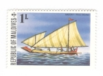 Stamps Maldives -  Embarcación
