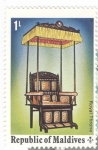 Stamps Maldives -  Trono real