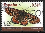 Stamps Spain -  Mariposas - Euphydryas aurinia