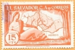 Stamps El Salvador -  mapa