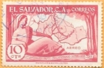 Sellos de America - El Salvador -  mapa