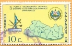 Stamps : America : El_Salvador :  mapa