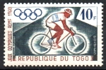 Sellos del Mundo : Africa : Togo : 8th JUEGOS  OLÍMPICOS  DE  INVIERNO,  VALLE  PIEL  ROJA  DE  CALIFORNIA.  CICLISMO.