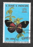 Sellos de Africa - Santo Tom� y Principe -  1275 - Mariposa (UNESCO)