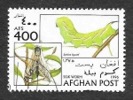 Stamps Afghanistan -  1723 - Gusano de Seda - Mariposa