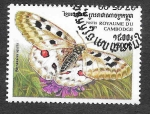 Stamps Cambodia -  1829 - Mariposa