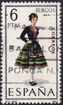 Stamps Spain -  traje Burgos