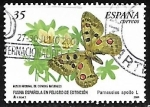Stamps Spain -  Mariposas - Parnassius apollo