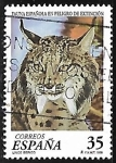Stamps Spain -  Fauna española en peligro de extinción - Lince iberico