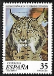 Stamps Spain -  Fauna española en peligro de extinción - Lince iberico