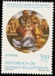 Stamps Equatorial Guinea -  Bimilenario ncmtº de Cristo - La Sagrada Familia - Miguel Angel - Florencia