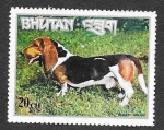 Stamps Bhutan -  149F - Raza de Perros
