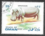 Sellos de Asia - Omán -  (C) Hipopótamo