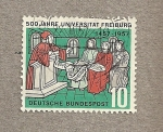 Stamps Germany -  500 Años Universidad de Friburgo
