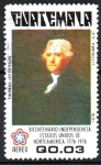 Stamps Guatemala -  BICENTENARIO  INDEPENDENCIA  DE  U.S.A.  THOMAS  JEFFERSON.