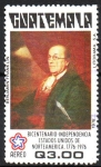 Stamps Guatemala -  BICENTENARIO  INDEPENDENCIA  DE  U.S.A.  BENJAMIN  FRNKLIN.