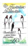 Stamps Liechtenstein -  aves