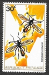 Stamps Rwanda -  496 - Insectos