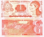 monedas del Mundo : America : Honduras :  LEMPIRA  Y  ESCUDO  NACIONAL