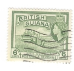 Stamps Guyana -  Recolección de arroz