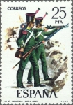 Stamps Spain -  ESPAÑA 1976 2354 Sello Nuevo Serie Uniformes Militares Infanteria Ligera
