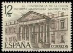 Stamps Spain -  ESPAÑA 1976 2359 Sello Nuevo LXIII Conferencia de la Union Interparlamentaria c/señal charnela