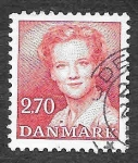 Stamps : Europe : Denmark :  708 - X Aniversario de la Adhesión de la Reina Margarita II