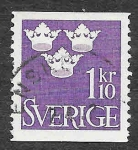Stamps Sweden -  396 - Tres Coronas
