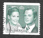 Stamps Sweden -  1164 - Boda del Rey Carlos XVI Gustavo y Silvia Sommerlath