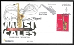 Stamps Spain -  Sobre primer dia - Instrumentos musicales Saxófono