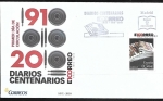Stamps Spain -  Sobre primer dia -Diaris centenarios El Correo