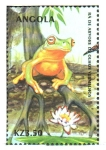 Stamps Angola -  RANA  EN  LA  RAÍZ  DE  UN  ÁRBOL