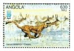 Stamps Angola -  GUEPARDO  EN  VELOZ  CARRERA