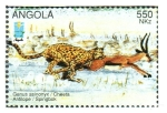 Stamps : Africa : Angola :  GUEPARDO  PERSIGUIENDO  ANTÍLOPE