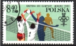 Stamps Poland -  JUEGOS  OLÍMPICOS  MOSCÚ  1980.  VOLEYBOL.