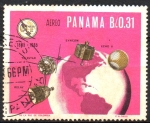 Stamps Panama -  SEMANA  FRANCESA  EN  PANAMÁ.  SATÉLITE  SOBRE  LA  TIERRA.