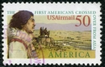 Stamps United States -  1º Americanos cruzando hacia Asia