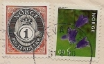 Stamps Norway -  flor y serie básica