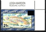 Stamps Papua New Guinea -  TATEURNDINA  OCELLICAUDA.  RECARGO.