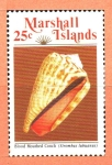 Stamps Oceania - Marshall Islands -  CARACOLA  CON  SANGRE