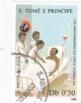 Sellos de Africa - Santo Tom y Principe -  125 ANIV. CRUZ ROJA 